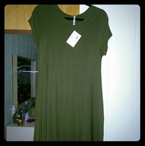 NWT: mittoshop Solid Trapeze Knit Pocket Dress